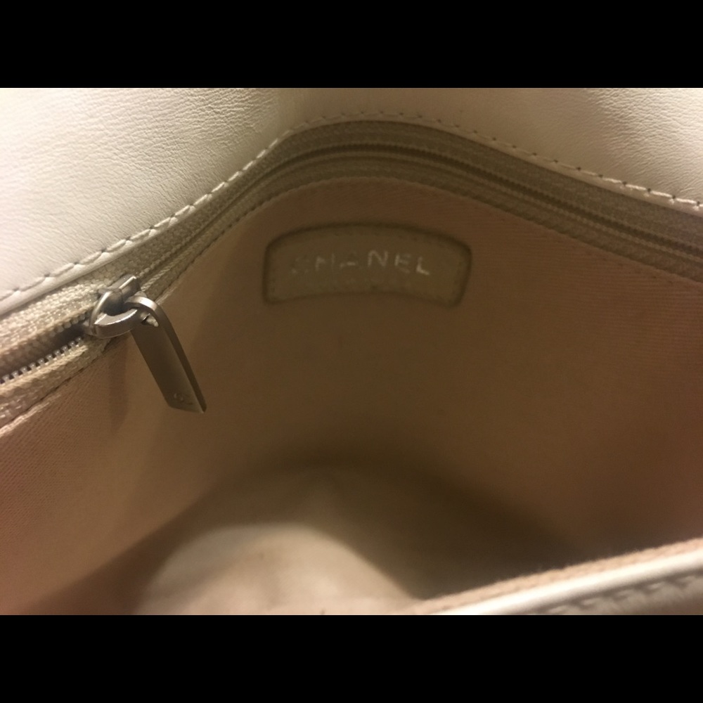 Off-white vintage Chanel bag. Classy and unique